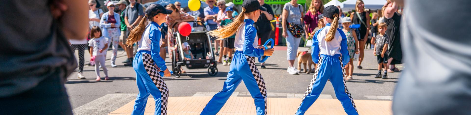 kids dancing in the street