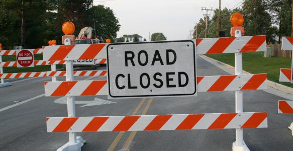 road closed sign