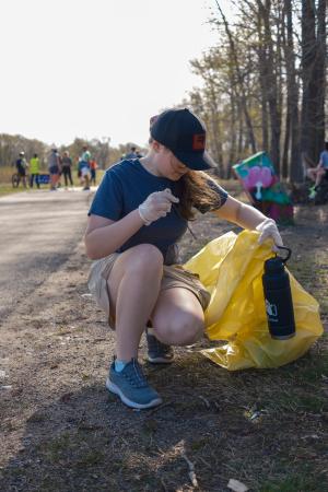 residents cleaning up