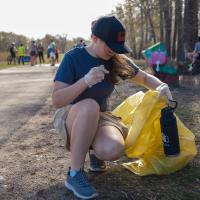 residents cleaning up