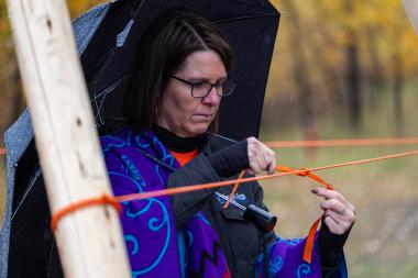 Mayor Thorn at the Missing and Murdered Indigenous Women and Girls Memorial Site